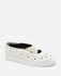 Pino bravo Perforated Slip On Shoes - White