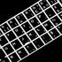White Letters French Azerty Keyboard Sticker