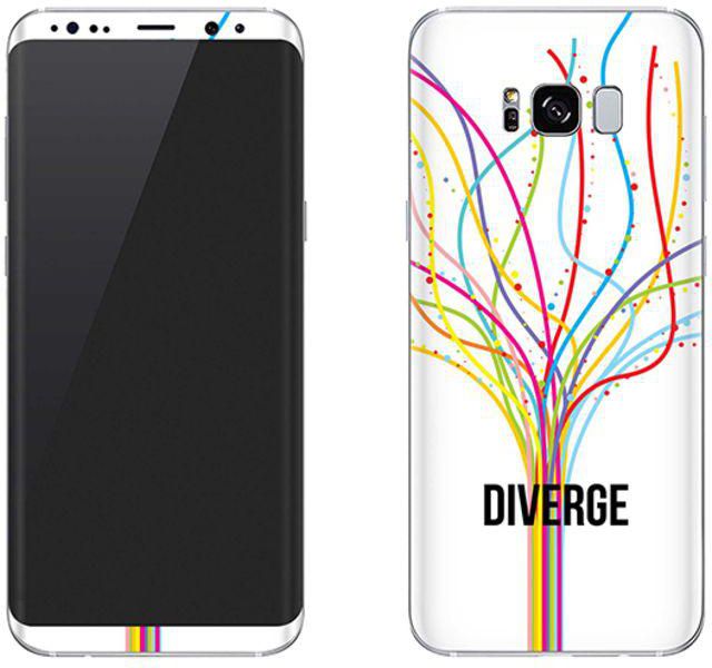 Vinyl Skin Decal For Samsung Galaxy S8 Diverge (White)