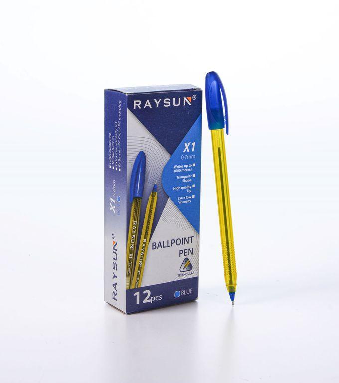 اقلام حبر جاف 0.7 مم من رايصان – 12+1هدية قلم (ازرق)