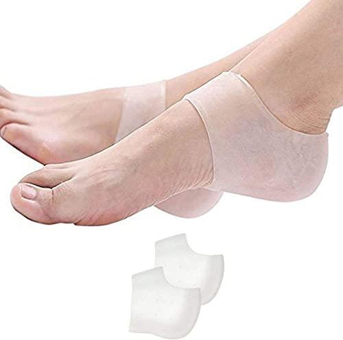 one piece 1 pair breathable silicone heel socks protector ankle support protection ballet shoe high heels cracked socks gel care tool 3 877353