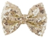 Sequined Bow Hair Clip Gold