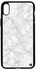 غطاء حماية مطبوع ايفون XR رسمة رخام أبيض جميل
