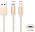 Charge Sync Cable 2 in 1 Micro USB and Lightning Cable for iPhones and Android Phones Rose Gold