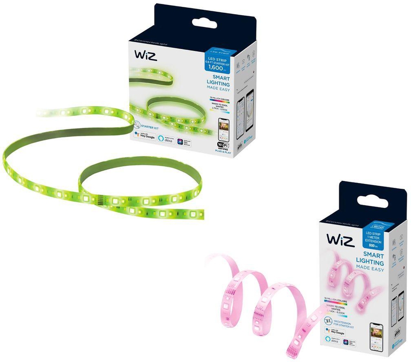 WiZ LED Strip Starter Kit 2m Full Color + WiZ LED Strip Extension 1m Full Color (Bundle)