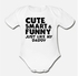 Cute Smart And Funny Like My Daddy Organic Short Sleeve Baby Bodysuit Copy