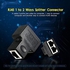 CAT 5/CAT 6/CAT 7 LAN Ethernet Cables Socket Splitter Hub PC Laptop Router Contact Modular Plug Computer Parts RJ45 Splitter Adapter Connector 1 to 2 Female Ports