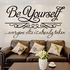 Sunshine Waterproof Be Yourself Letters Wall Sticker Wall Art Decorative Home Ornament