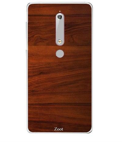 Skin Case Cover -for Nokia 6(2018) Natural Wooden Pattern Natural Wooden Pattern