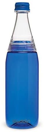 Aladdin Fresco Twist & Go Water Bottle 0.6L Blue – Two-way leakproof lid for easy filling and cleaning | Carbonated beverage friendly | BPA-Free | Smooth Drinking Spout | Dishwasher Safe