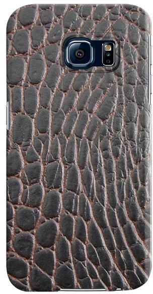 Stylizedd Samsung Galaxy S6 Premium Slim Snap case cover Matte Finish - Cowhide Leather - Brown-Black