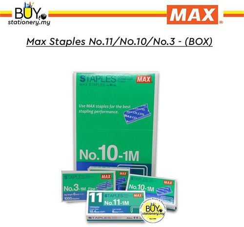 Max Staples No.11/No.10/No.3 - (BOX)