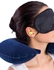 Free Size Travel Pillow With Eye Mask And Earbuds Blue 34 x 25centimeter
