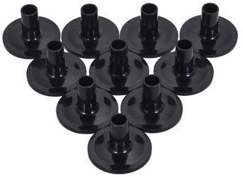 10-Piece Drum Cymbal Sleeves Stands With Flange Base Set