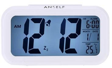 LED Digital Alarm Clock White 14 x 8.5 x 5.5centimeter