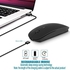 Mouse 2.4 G Wireless Rechargeable Optical Mouse, Silent Click with USB Receiver and Type-c Adapter 3 Adjustable DPI Computer Mouse, Ideal for Laptops (Black)