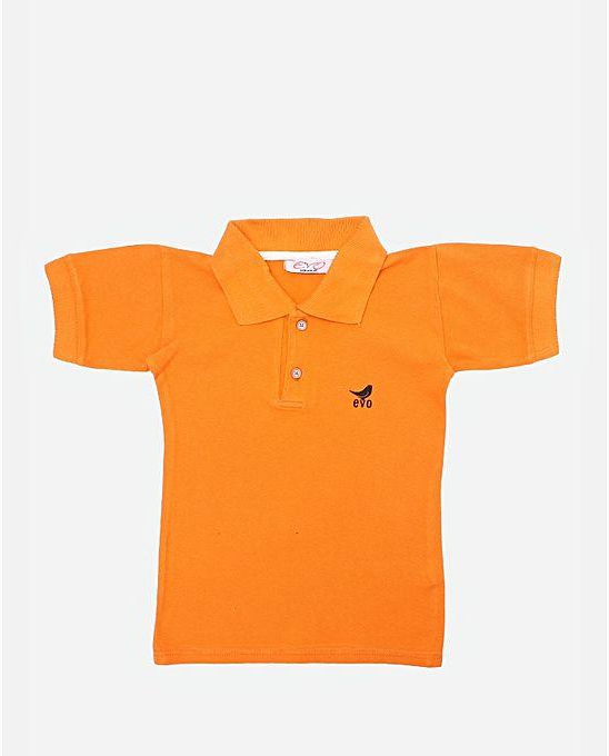 Evo Boys Solid Polo Shirt - Orange