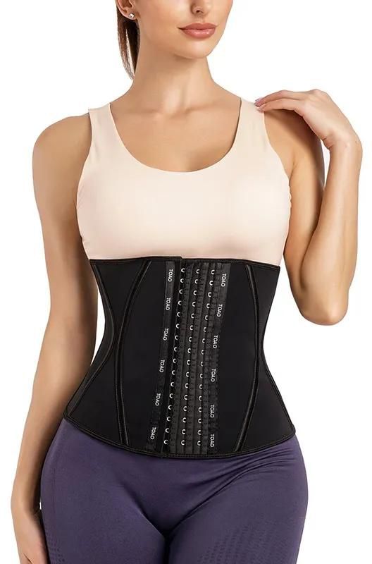 Colombian tummy control corset 13 x-shaped steel boned latex waist trainer slimming belt