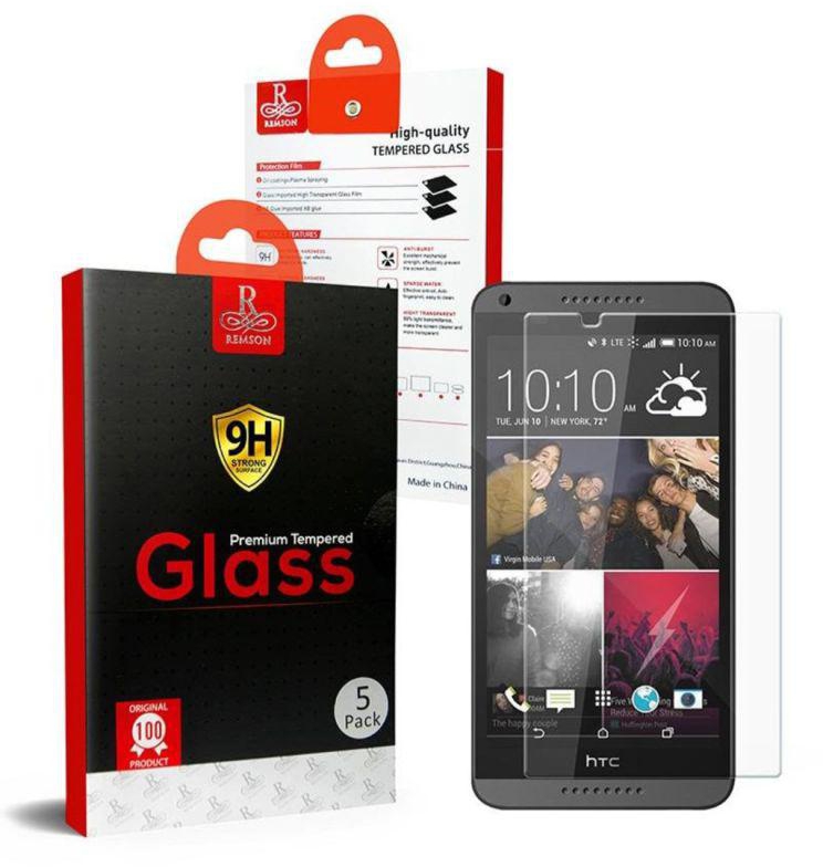 Pack Of 5 Tempered Glass Screen Protector For HTC Desire 816 Clear