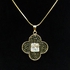 Dar Women's Elegant 18K Platinum Plated Pendant Necklace Flower Pendant 90 Cm