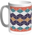Geometric Printed Coffee Mug Pink/Blue/White