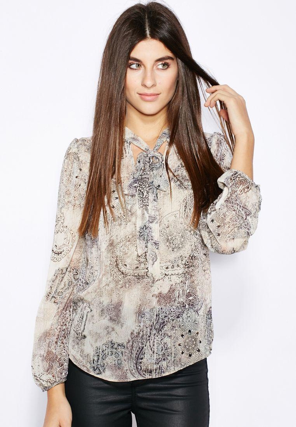 Printed Bow Top