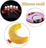 3D Moon Shape Silicone Cake Mold, Eid Mubarak Ramadan Cake Mold, Crescent Mousse Cake Bread Mould For Kitchen Baking