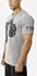Gym Apparel Front/Back Printed “Fear No Man" T-shirt - Grey
