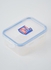 Rectangular Food Container Clear/Blue 350millimeter