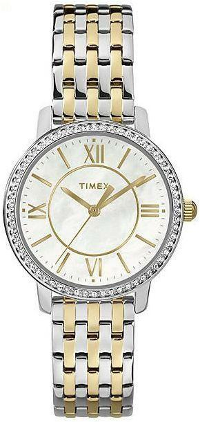 Timex Wms Women's White Dial Stainless Steel Band Watch - TW2P80800