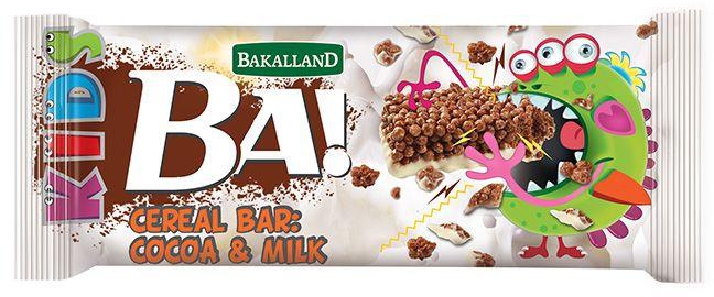Bakalland, Kids Cereal Bar, Cocoa & Milk - 25 Gm