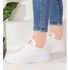 Casual Lace Up Sneakers - White