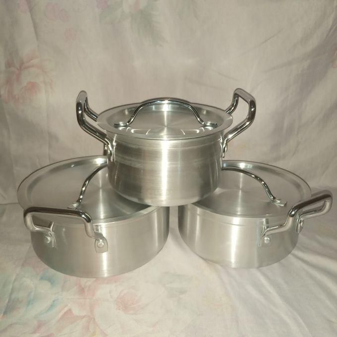 3 Sets Stainless Steel Cooking Pot (16cm,18cm And 20cm)