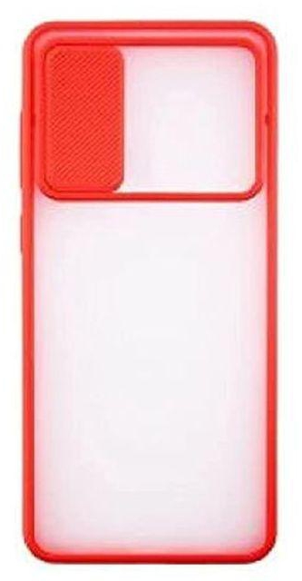 StraTG Clear And Red Case With Sliding Camera Protector For Huawei Y9 Prime - Stylish And Protective Smartphone Case