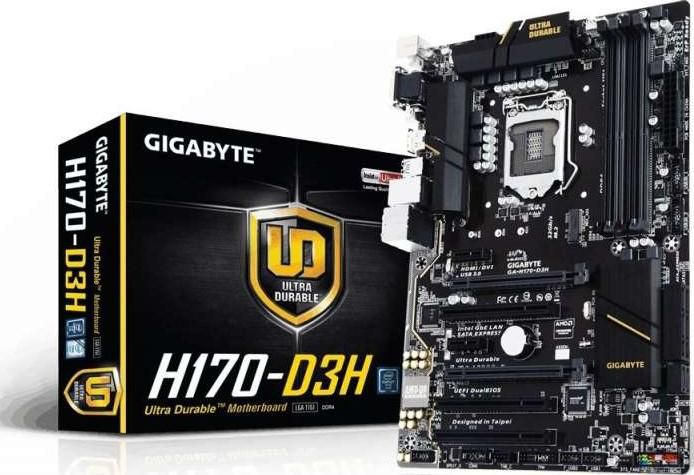 Gigabyte H170-D3H DDR4 - 6th Generation Motherboard (H170 Chipset, LGA1151, DDR4, ATX Form Factor) | GA-H170-D3H
