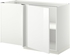 METOD خزانة قاعدة ركنية مع رف - أبيض/Ringhult أبيض ‎128x68 سم‏
