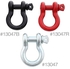 Smittybilt 13047R D-Ring Shackle 3/4" Threaded Pin 4.75 Ton Rating Red