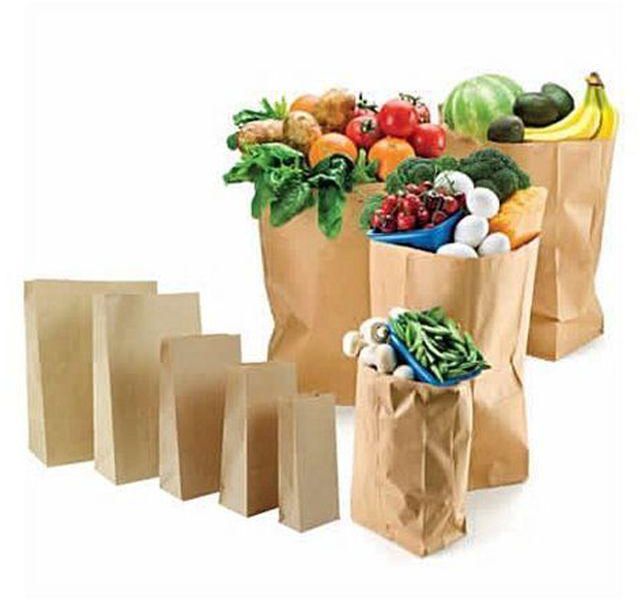 Khaki Grocery Packing Paper Bags