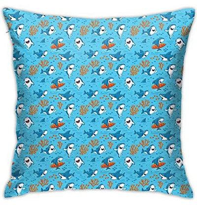 Sharks Are Playing In The Surf Throw Pillow Covers Decorative Combination Multicolour 40x40cm