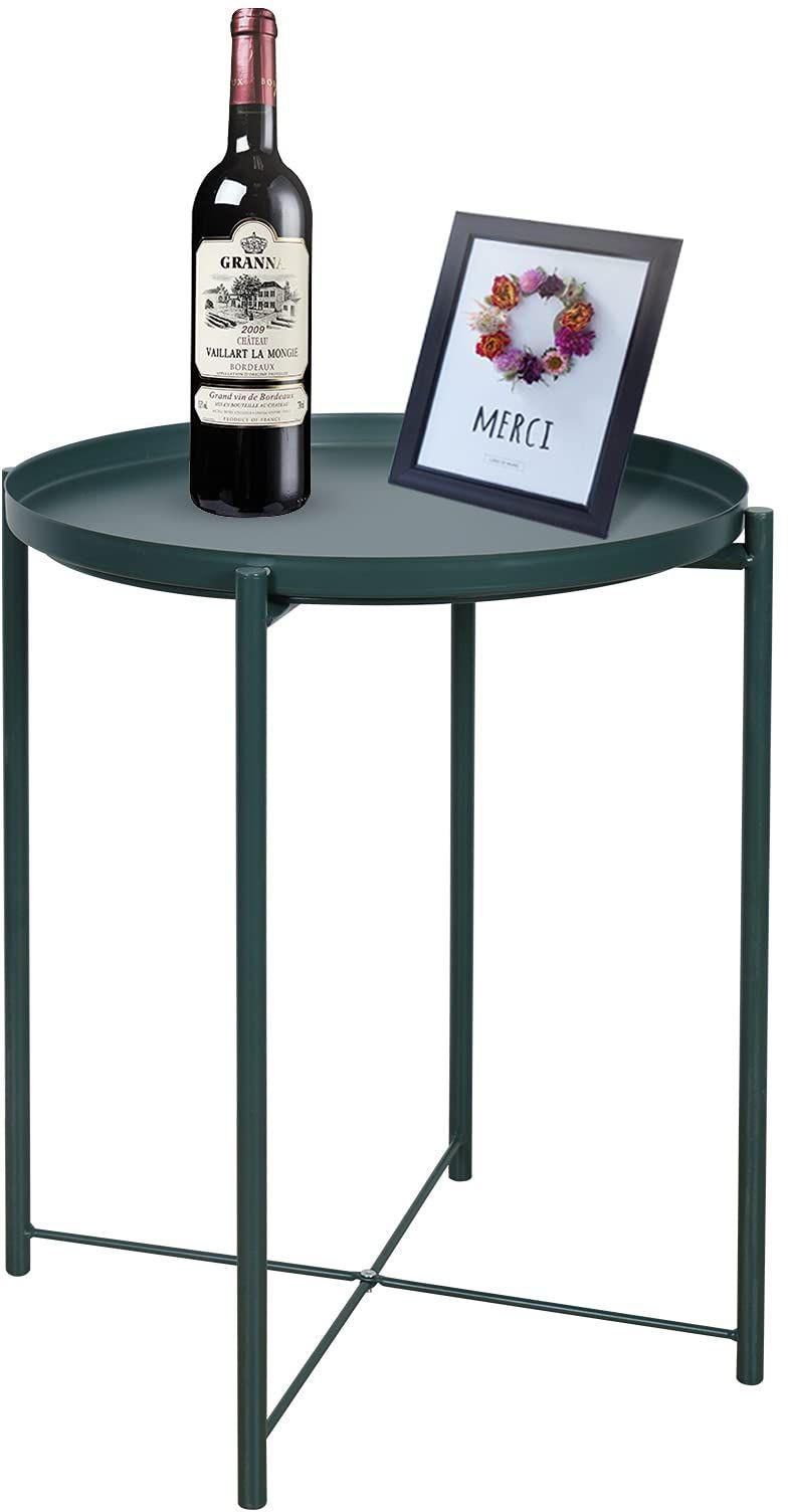 Zoes Homeware Round Side Table, 20.5 Inch - Green