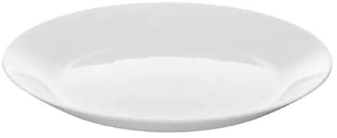 IKIA Dinner Plate Tempered Glass Porcelain Shape and Feel Side Plate Set French Made OFTAST (19 cm flat, 12)