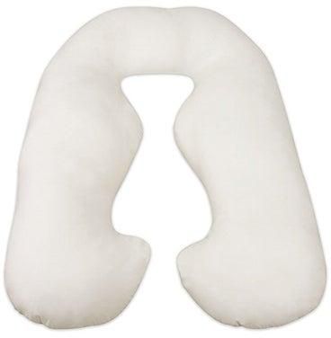 U-Shaped Comfortable Full Body Pillow Cotton White 120x80centimeter