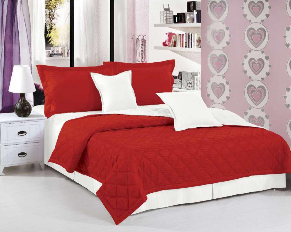 Compressed Comforter Two-Sided Color Set 4 Pieces By Hours, Single Size, Hrs-4-19, Red, Mixed Material