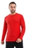 Pavone Cotton Long Sleeves Ribbed Lightweight Sweatshirt - Burgundy