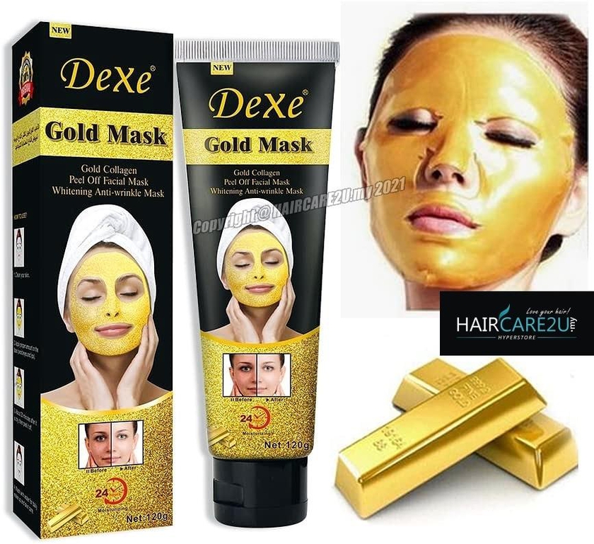 Dexe 120g Acne Purifying Peel Off Gold Mask Facial Black Head Remover
