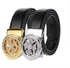 Luxury Genuine Leather Men's Personality Rotating Automatic Buckle Belt (2Pcs)