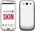 Stylizedd Premium Vinyl Skin Decal Body Wrap for Samsung Galaxy S3 - Carbon Fibre White