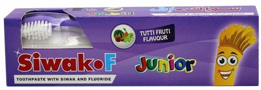 Siwak f junior toothpaste tuty frutty flavour with toothbrush 50g