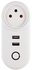 FrankEver WIFI Smart Plug With Dual USB Ports Timing Socket Wireless Outlet Voice Control Work With Alexa Google Home(1pc)