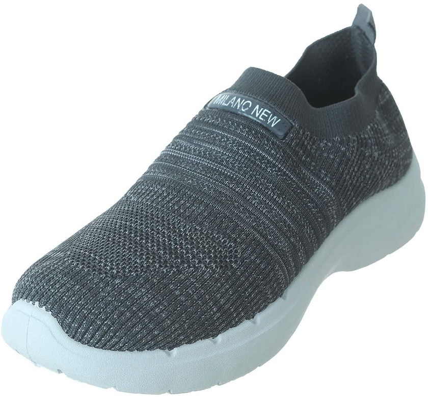 Get Milano knitwear Sneakers Shoes for Men, 42 EU - Grey with best offers | Raneen.com